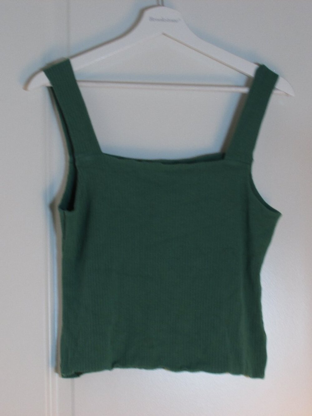 Green Square neckline Tank Top
